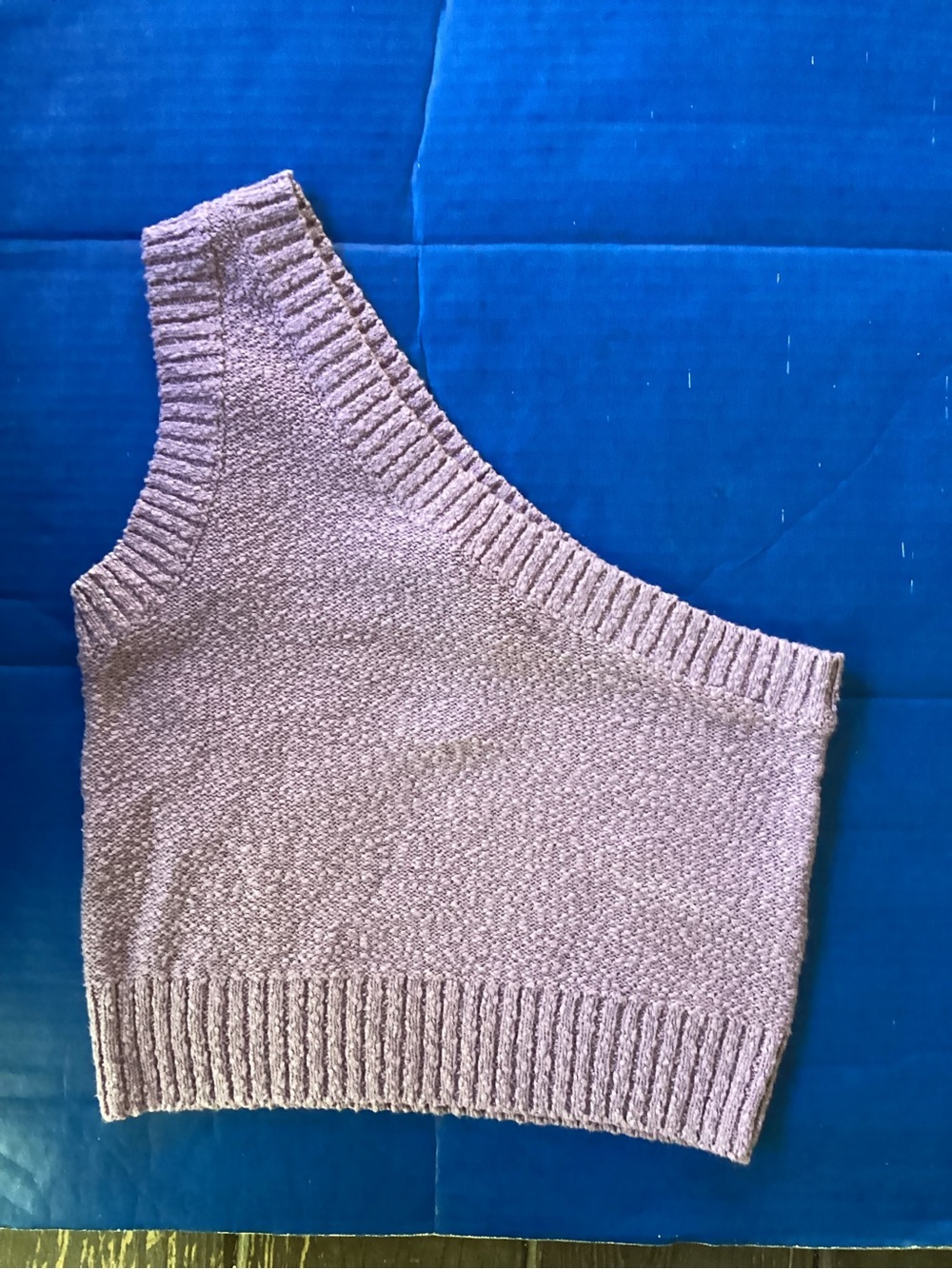 Madewell NWT One-Shoulder Knit cropped Tank - Lavender, size small